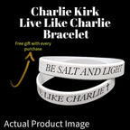 Laser Engraved Silicone Bracelet: "Live Like Charlie" & "Be Salt and Light"