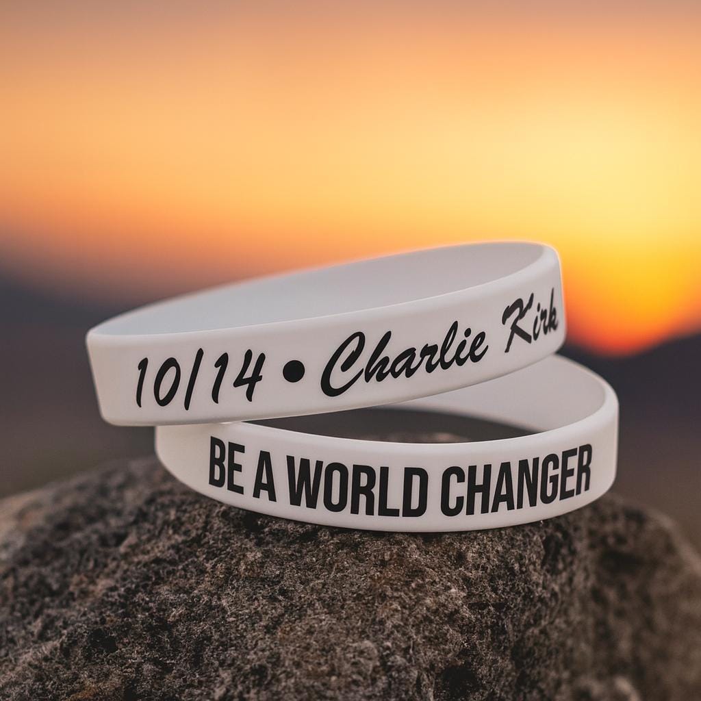 Laser Engraved Silicone Bracelet | Be a World Changer | CK Tribute | Charlie Kirk Birthday | Birthday Wristband | World Changer