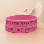 Choose to Forgive • Live Like Erika Silicone Bracelet | Inspirational Engraved Wristband | Memorial Faith Gift | Forgiveness Reminder