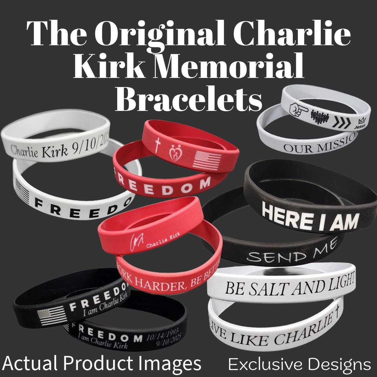 Engraved Silicone Bracelet: "Here I am" Scripture Wristband | Here I am